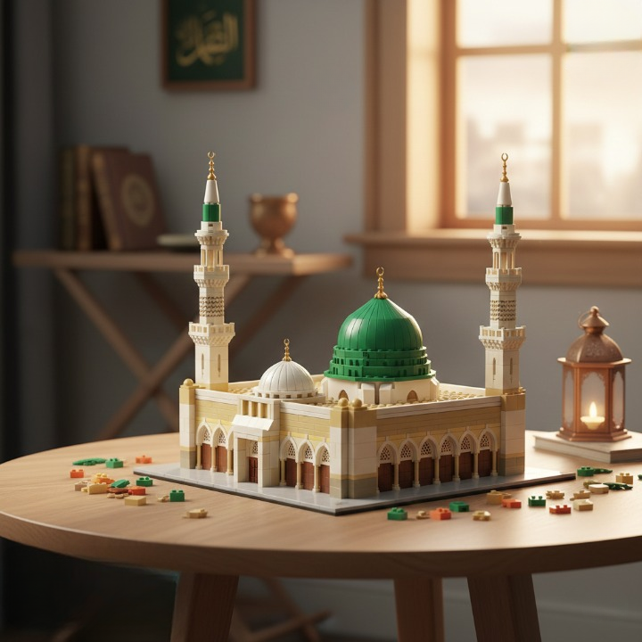 لعبة تركيب مجسم الحرم النبوي مكونة من 594قطعة