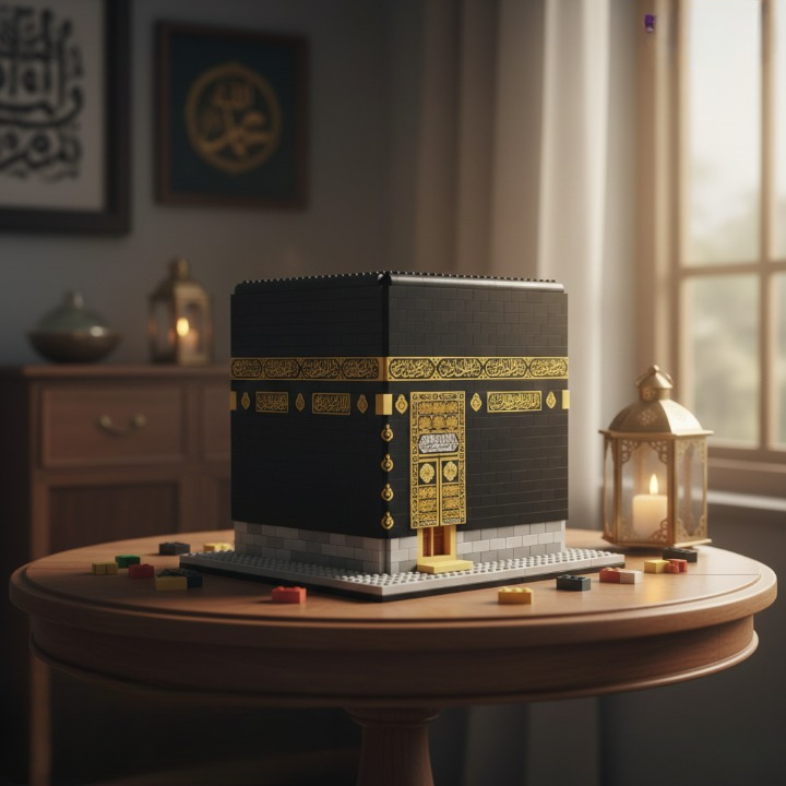 لعبة تركيب مجسم الكعبة المشرفة مكونة من 446 قطعة